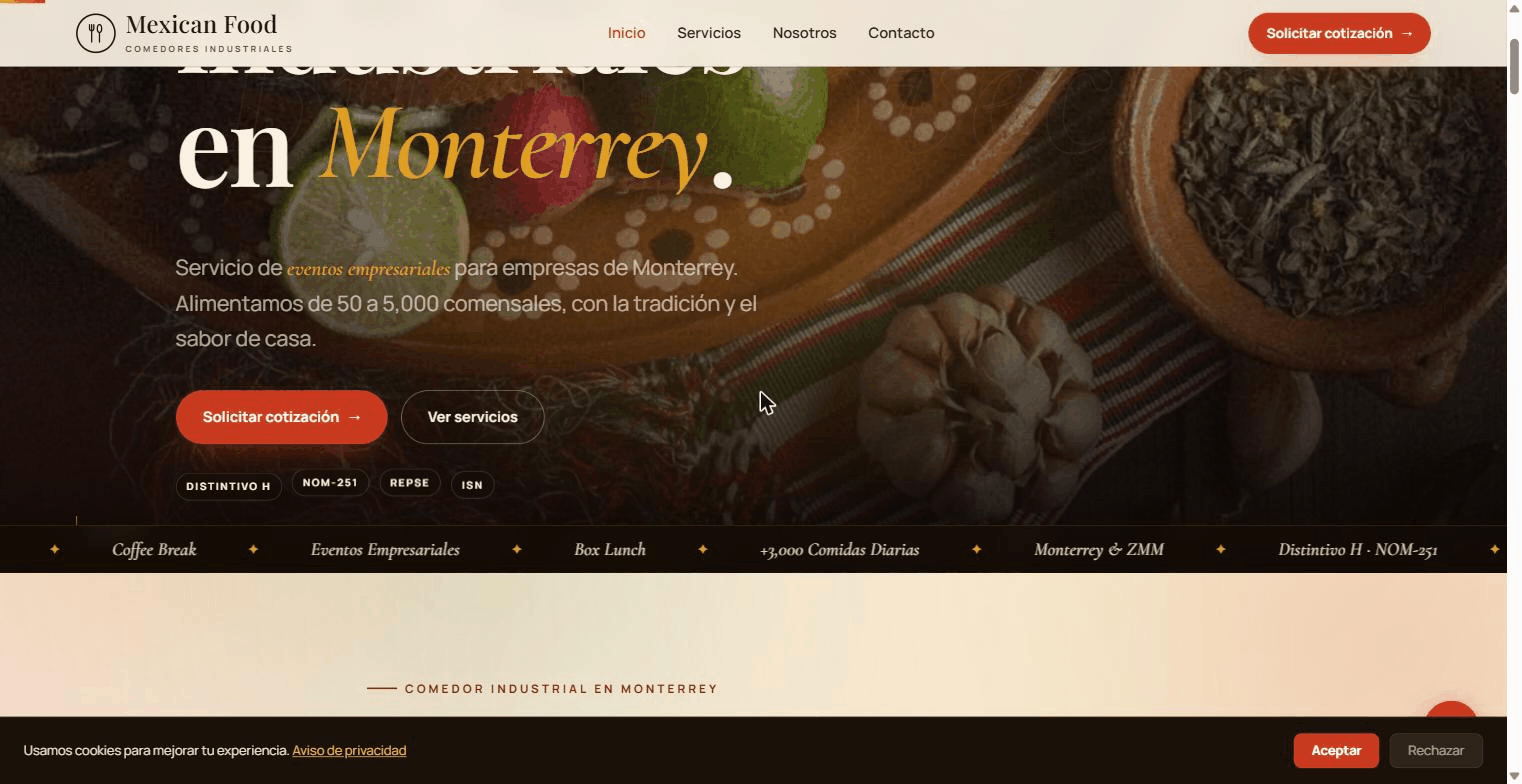 Mexican Foods — captura real